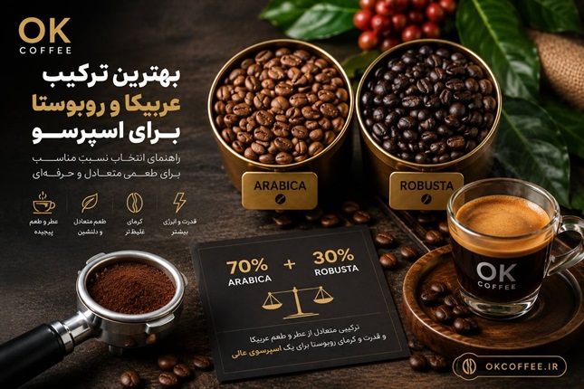 بهترین ترکیب عربیکا و روبوستا برای اسپرسو چیست؟ بهترین ترکیب عربیکا و روبوستا برای اسپرسو چیست؟
